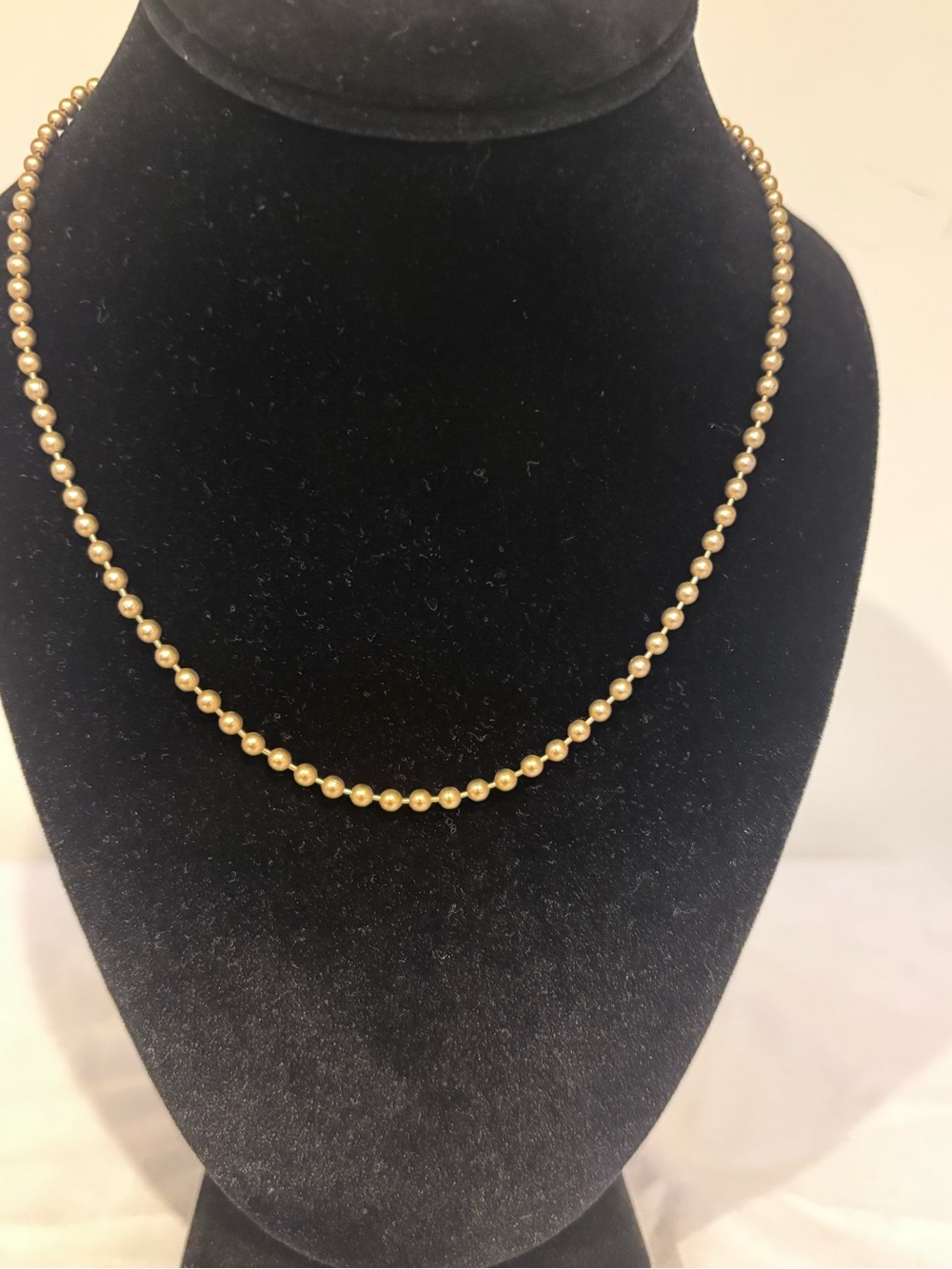 Classic Gold Tone Ball Chain Necklace - Women Jewelry